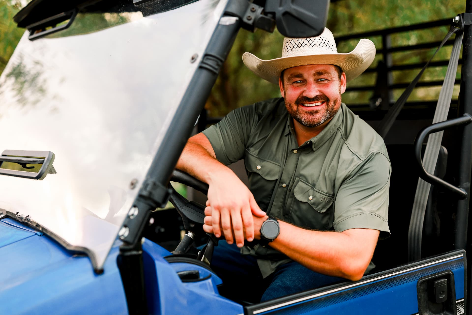 Colbey Webster wearing a cowboy hat